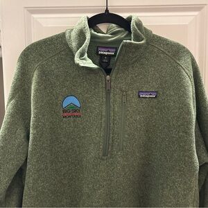 Patagonia Men's Zip-Up Sweater in Forest Green